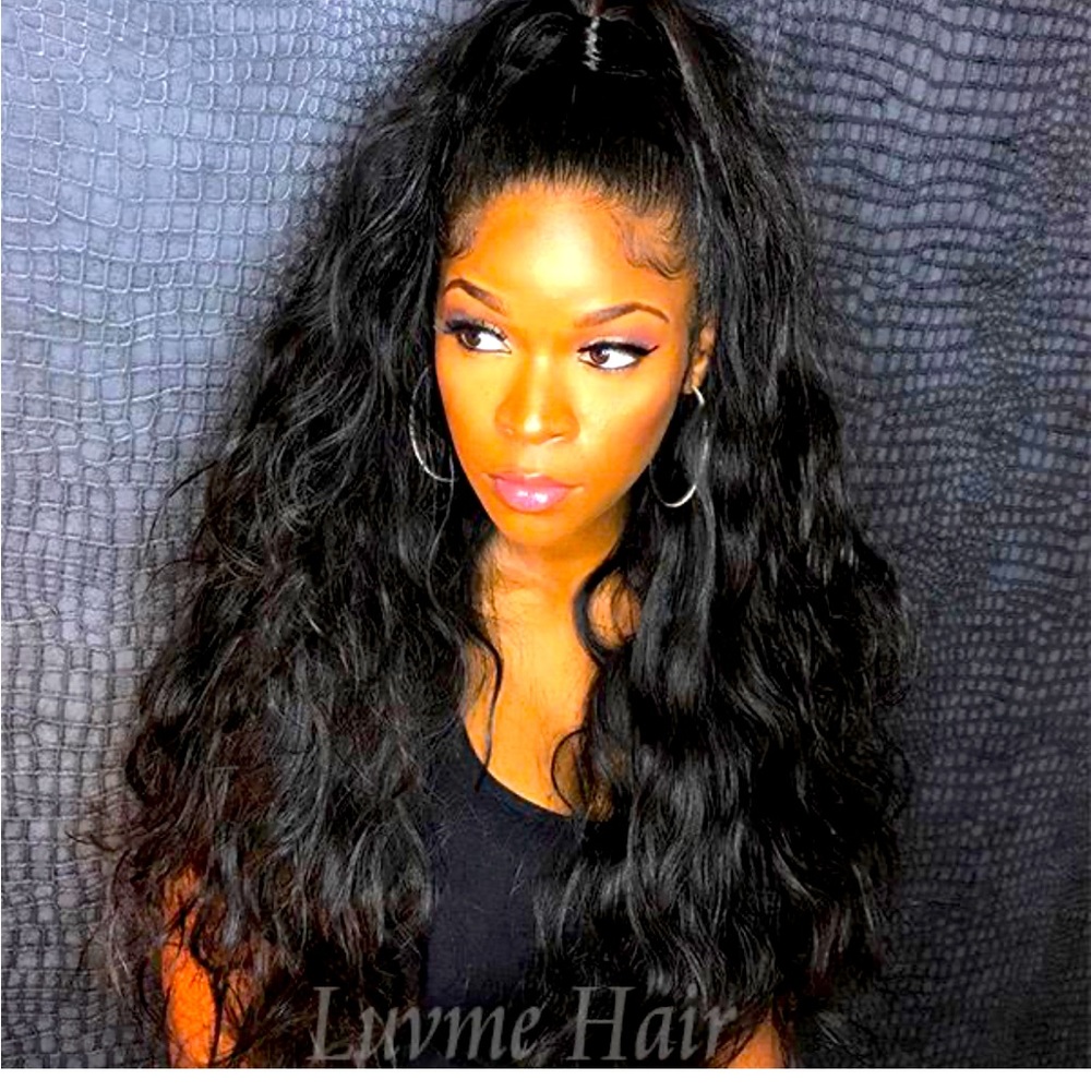LuvMe 18” half wig. Color 1b. Half wig only - ponytail not included.